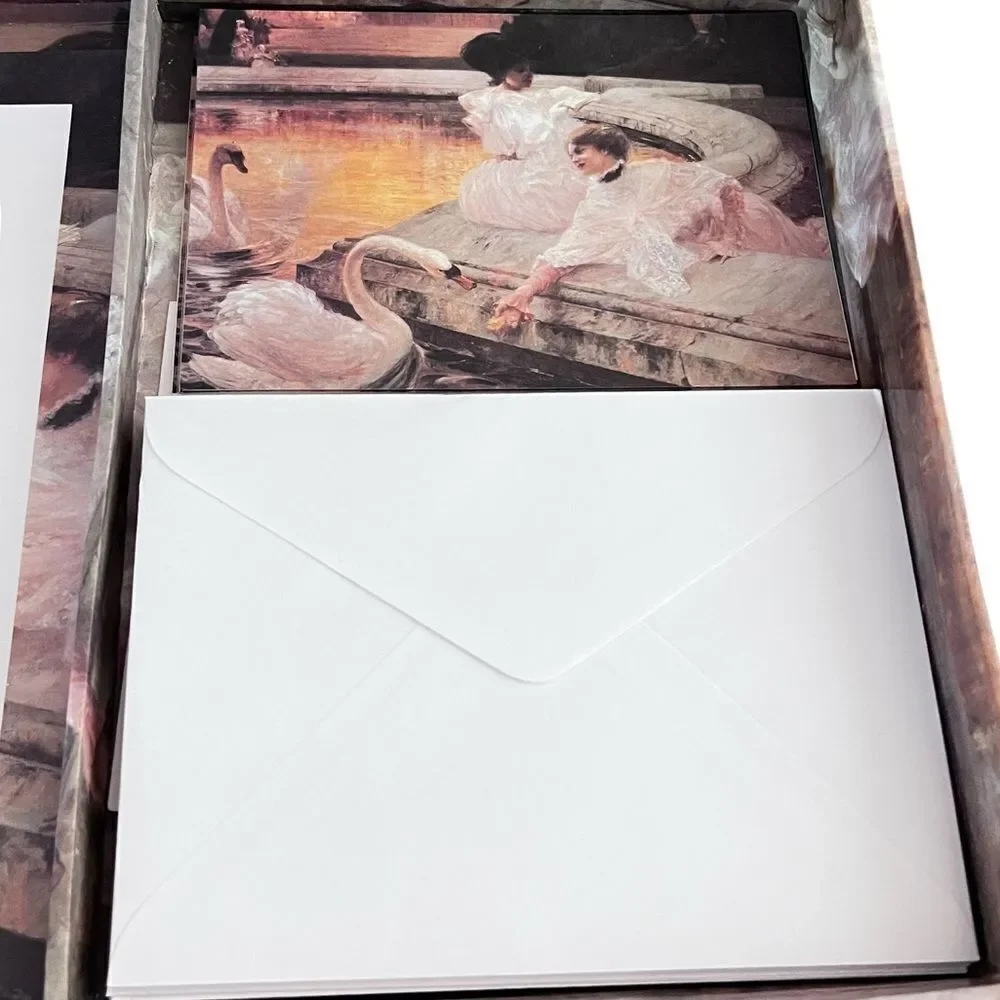 Swans Painting Boxed Stationary Set
